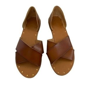 Universal Thread Lois Crossband Slide Sandals Cognac Size 8